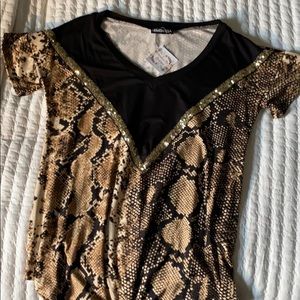 Abstract Snakeskin Boutique Shirt